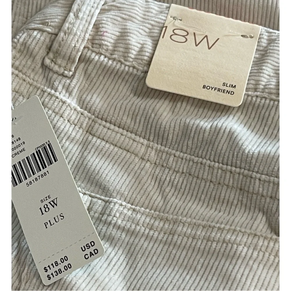 Anthropologie Pilcro High-Rise Slim Boyfriend Corduroy Pants NWT SZ 18W - Picture 11 of 16